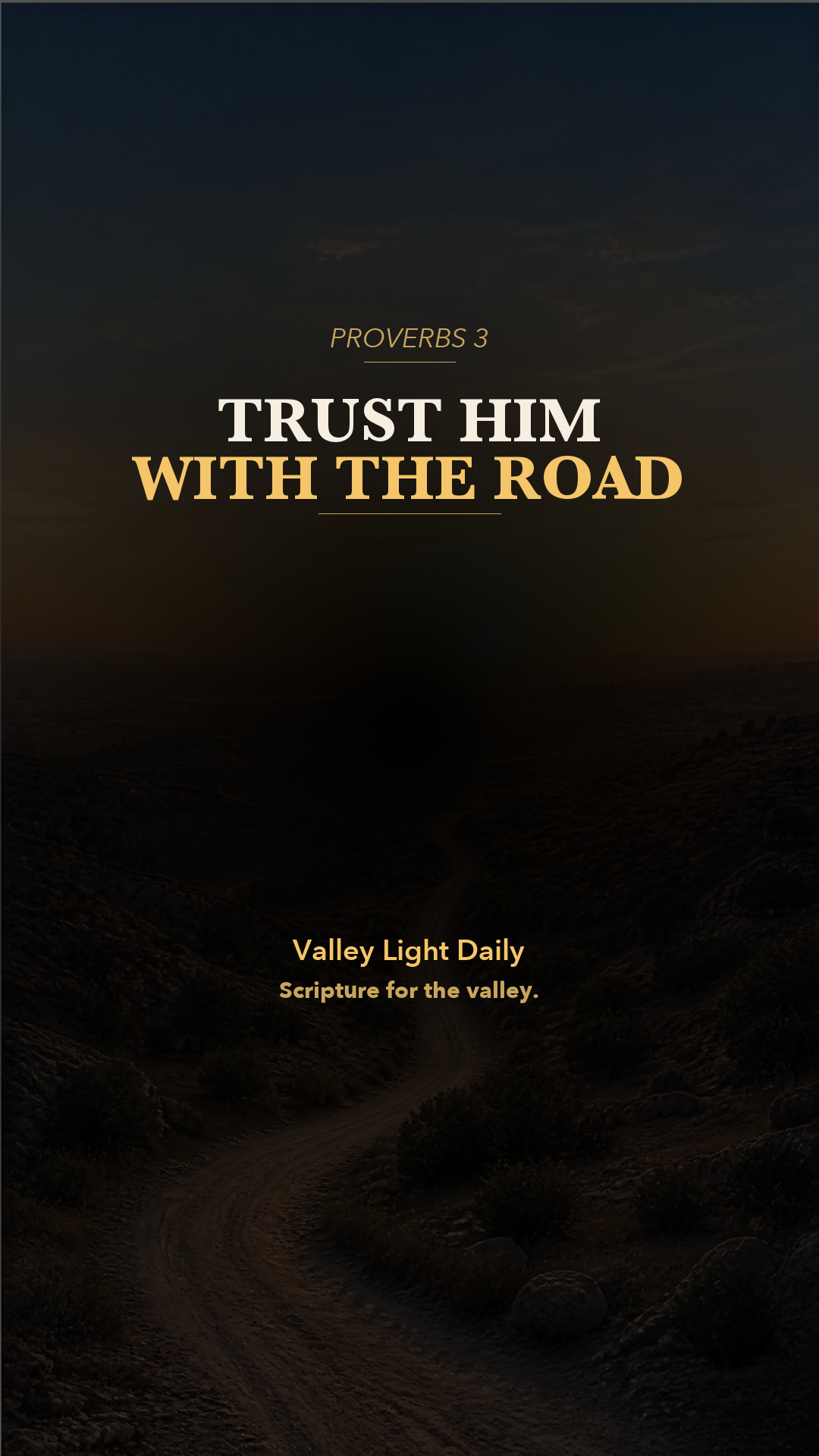 Trust Him With the Road. cover